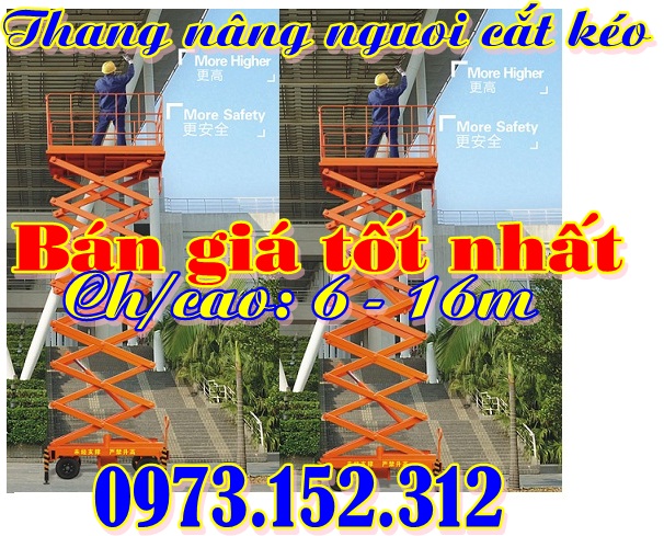 Xe nâng người cắt kéo cao 12m